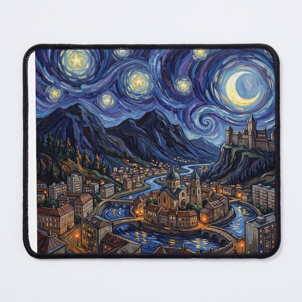 Item preview, Sokovia City Starry Night European Landscape designed and sold by Bad-Decisions-Designs.