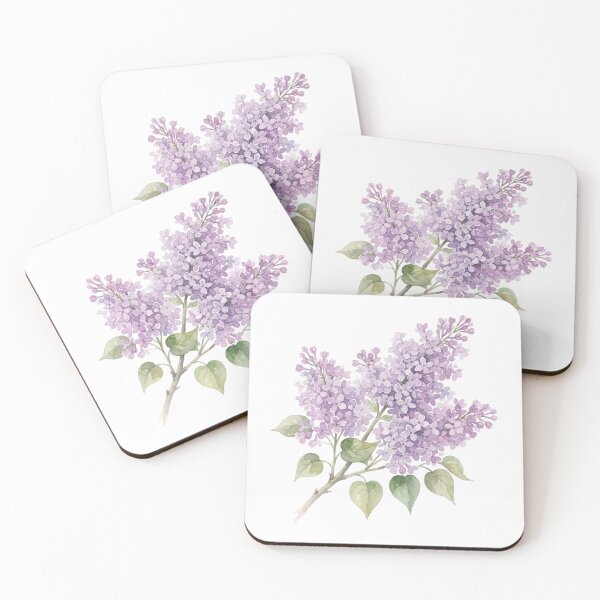 Item preview, Watercolor Purple Lilac Flowers Botanical Art Design designed and sold by bvdesignart.