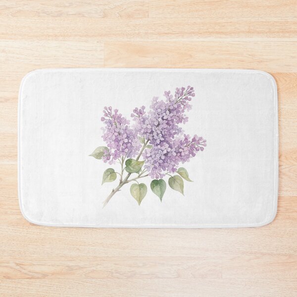 Item preview, Watercolor Purple Lilac Flowers Botanical Art Design designed and sold by bvdesignart.