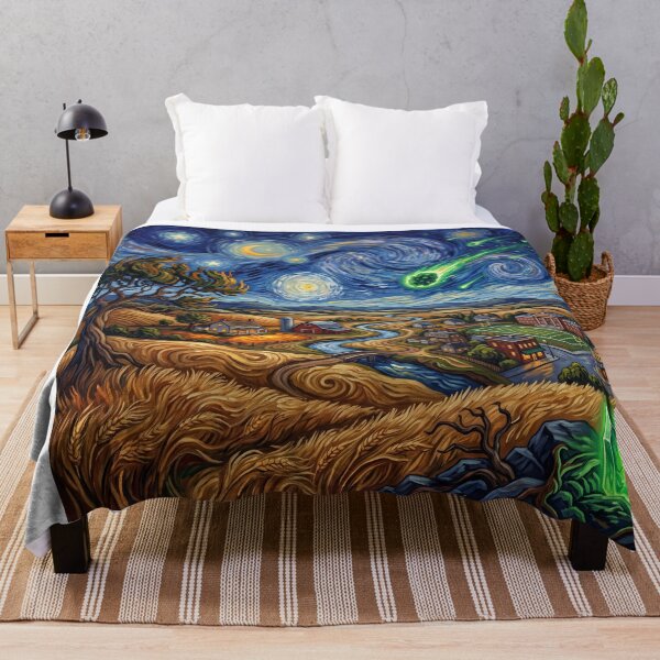 Item preview, Smallville Meteor Shower Starry Night Landscape designed and sold by Bad-Decisions-Designs.