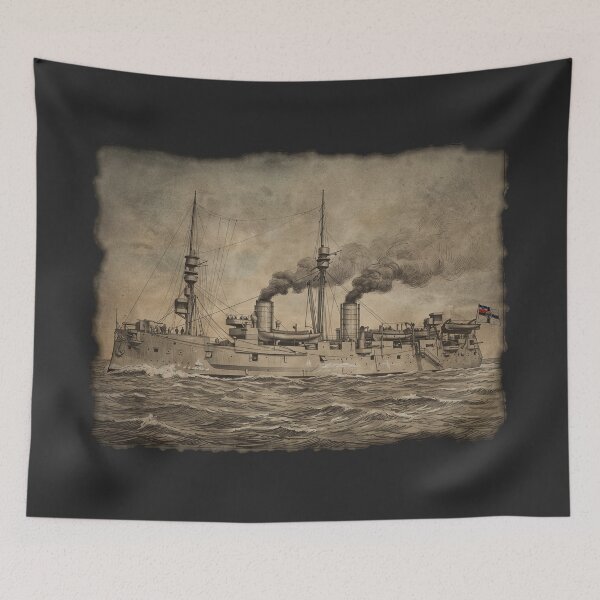 Item preview, Iron Phantom of the Orient: Imperial German Cruiser Deutschland Print designed and sold by FreiherrPK.