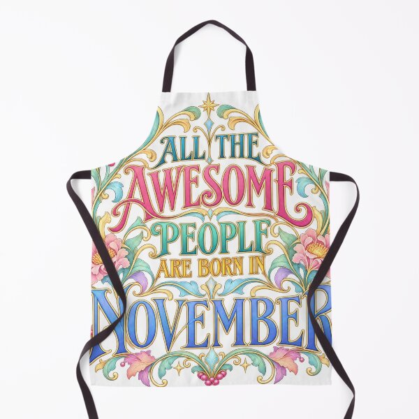 Item preview, Awesome People Are Born in November – Pastel Floral Design designed and sold by Fun In The Sun .