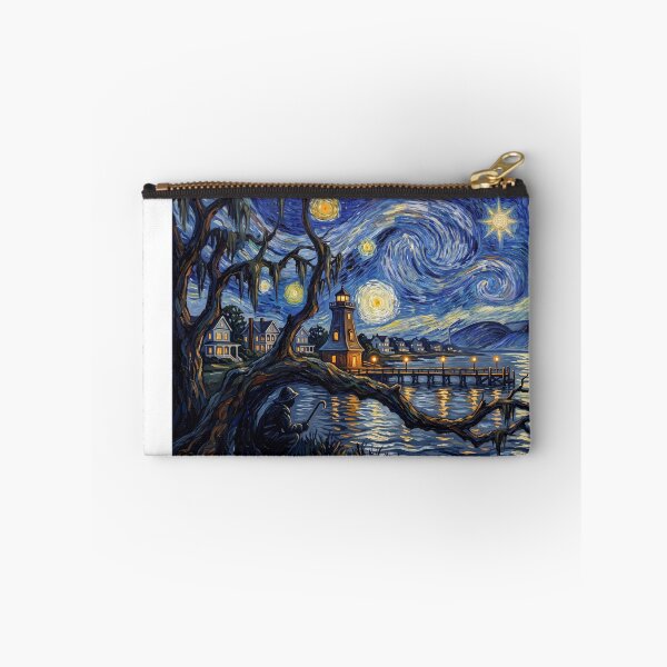 Item preview, Southport Lighthouse Starry Night Spooky Landscape designed and sold by Bad-Decisions-Designs.