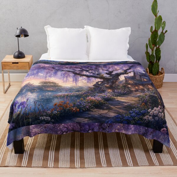 Item preview, Wisteria Cottage by the Pond designed and sold by sigmaartstudio.