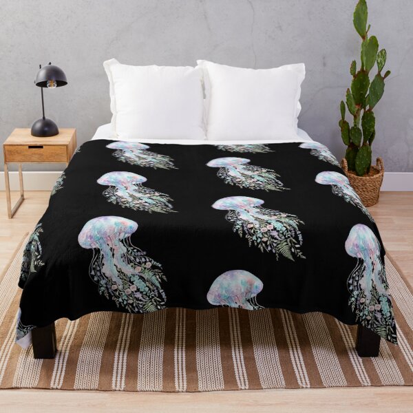 Item preview, Watercolor Floral Jellyfish Ocean Magic Fantasy Art designed and sold by bvdesignart.
