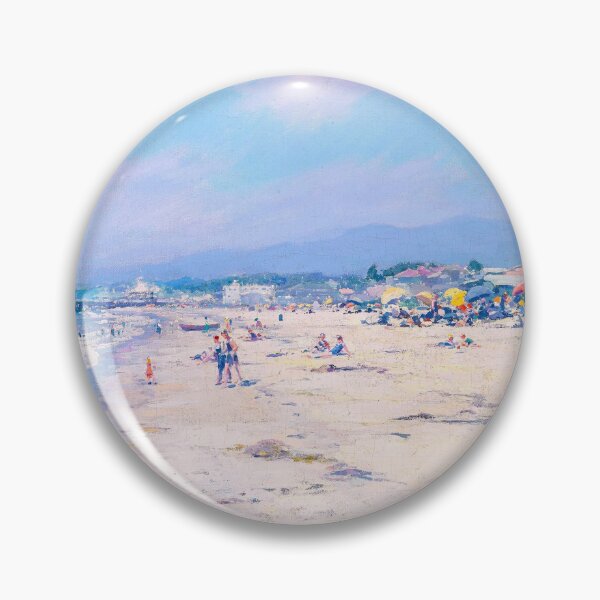 Item preview, The beach, Santa Monica, California coastal seascape painting print by John Frost designed and sold by Jéanpaul Ferro.