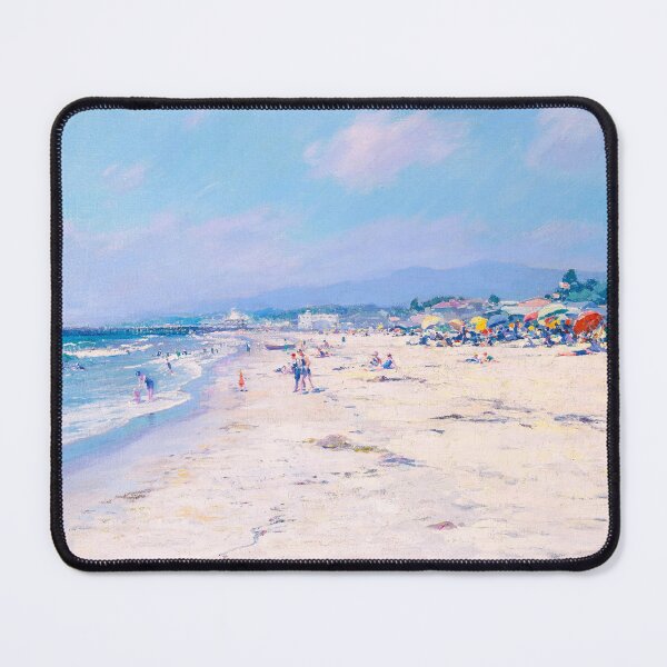 Item preview, The beach, Santa Monica, California coastal seascape painting print by John Frost designed and sold by Jéanpaul Ferro.