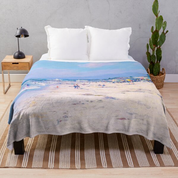 Item preview, The beach, Santa Monica, California coastal seascape painting print by John Frost designed and sold by Jéanpaul  Ferro.