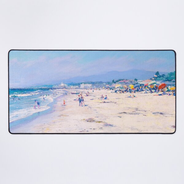 Item preview, The beach, Santa Monica, California coastal seascape painting print by John Frost designed and sold by Jéanpaul Ferro.