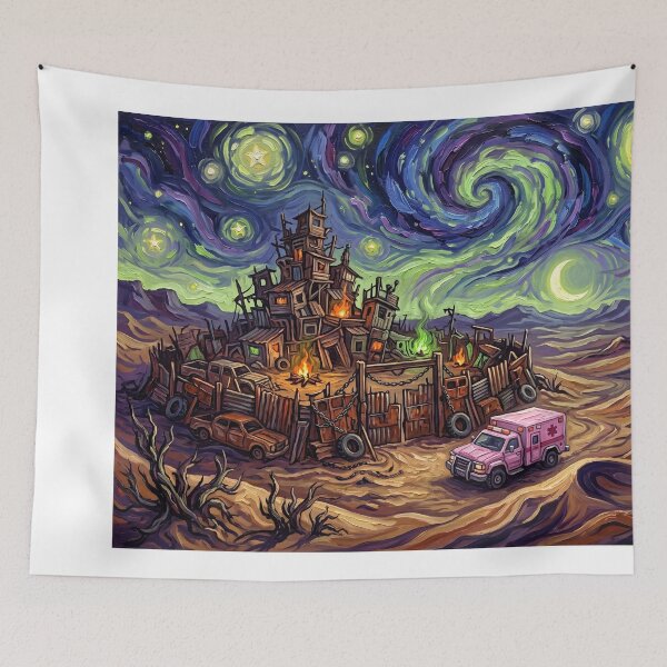 Item preview, Frogtown Starry Night Wasteland Landscape designed and sold by Bad-Decisions-Designs.