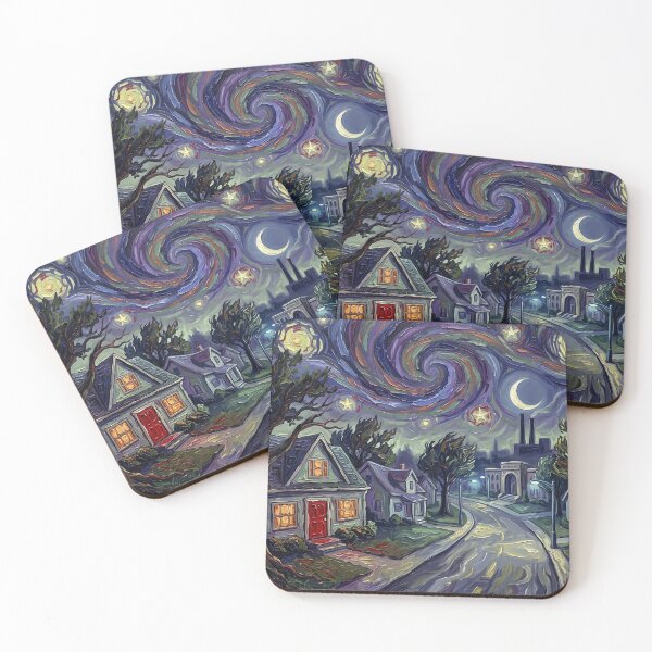 Item preview, Springwood Elm Street Starry Night Spooky Landscape designed and sold by Bad-Decisions-Designs.
