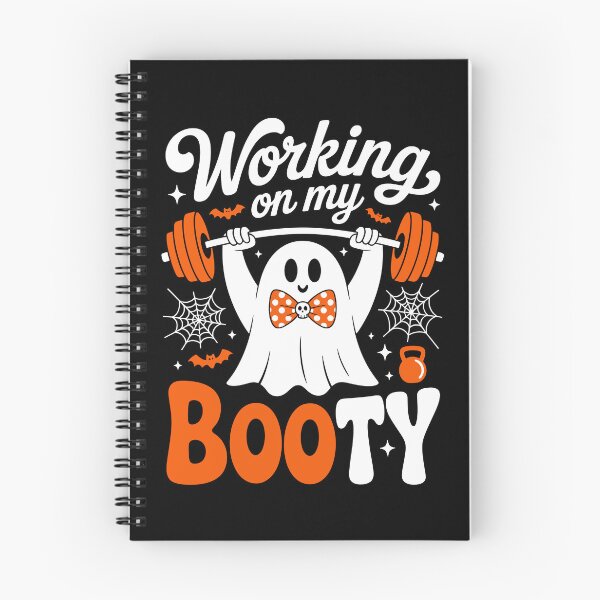 Item preview, Working On My Booty Halloween – Funny Ghost Fitness Gym Art designed and sold by jkrphoto.