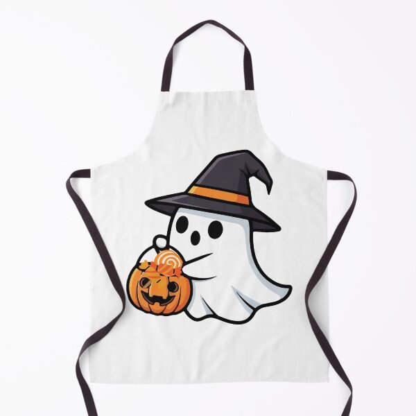 Item preview, Cute Halloween Ghost with Pumpkin and Candy | Spooky Kawaii Halloween designed and sold by Julison2015.