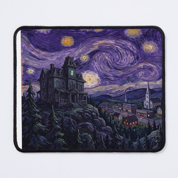 Item preview, Salems Lot Starry Night Spooky Landscape designed and sold by Bad-Decisions-Designs.