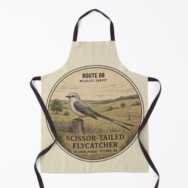 Item preview, Scissor-tailed Flycatcher Route 66 Wildlife Badge designed and sold by CalmCapy Co.