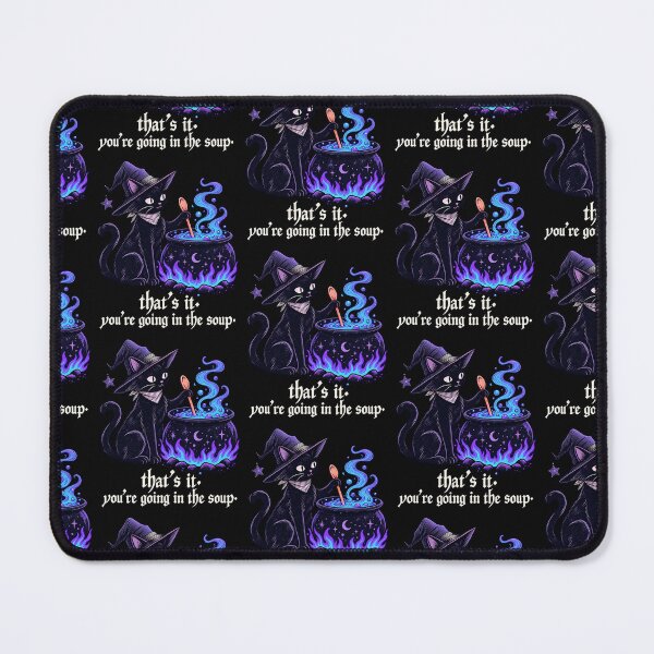 Item preview, Thats It Youre Going In The Soup Funny Black Cat Witch Cauldron Graphic designed and sold by AnimeSH9.