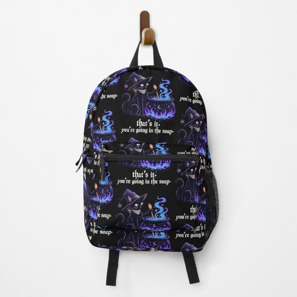 Item preview, Thats It Youre Going In The Soup Funny Black Cat Witch Cauldron Graphic designed and sold by AnimeSH9.
