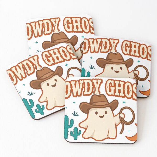 Item preview, Howdy Ghost Cute Western Cowboy Ghost Halloween Sticker designed and sold by Gurrteg.