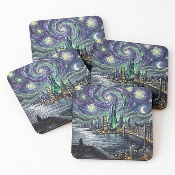 Item preview, Star City Starry Night Archer Landscape designed and sold by Bad-Decisions-Designs.