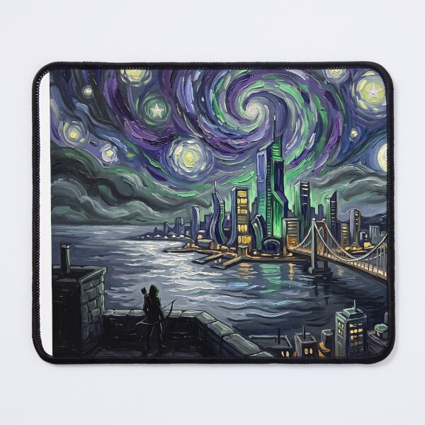 Item preview, Star City Starry Night Archer Landscape designed and sold by Bad-Decisions-Designs.