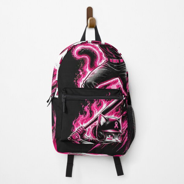 Item preview, Pink Ribbon Softball Cat Breast Cancer Awareness Fight Design designed and sold by Castielalger.