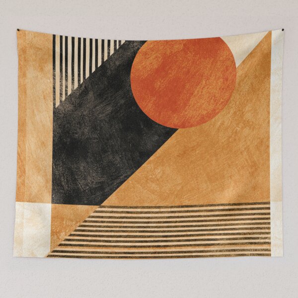 Item preview, Mid-Century Boho Geometric - Sun Stripes Abstract Pattern designed and sold by GrinGalore.