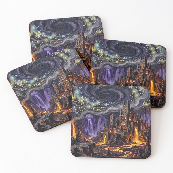 Item preview, Svartalfheim Starry Night Underground Landscape designed and sold by Bad-Decisions-Designs.