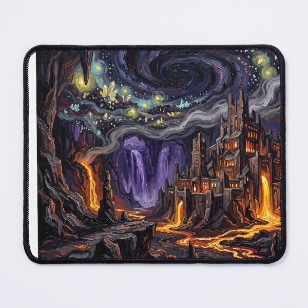 Item preview, Svartalfheim Starry Night Underground Landscape designed and sold by Bad-Decisions-Designs.