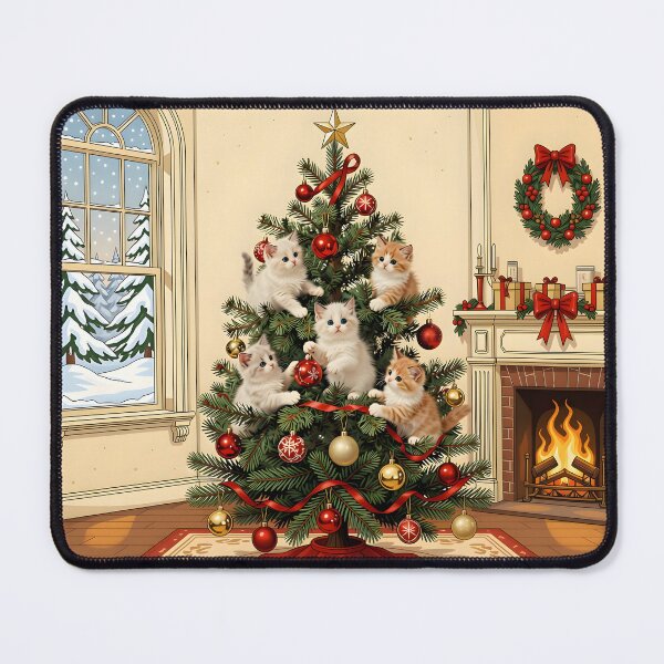 Item preview, Kittens Playing in Christmas Tree designed and sold by Sybille-Yates.