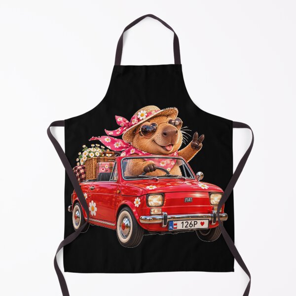 Item preview, Happy Capybara Summer Road Trip designed and sold by Wild Ink Studio by Barbara.