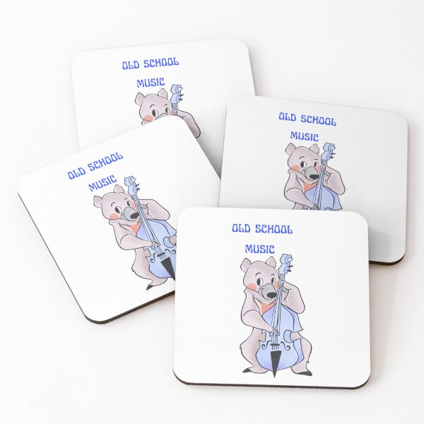 Item preview, old school music cute bear playing double bass designed and sold by stileepensieri.