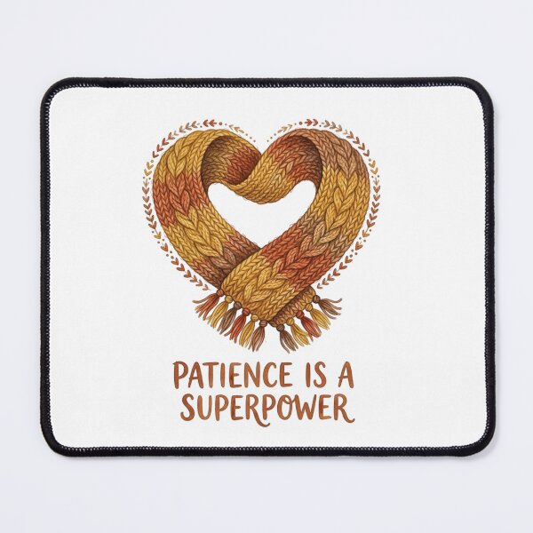 Item preview, Patience Is A Superpower Knitted Heart designed and sold by Sanan Israyilli.