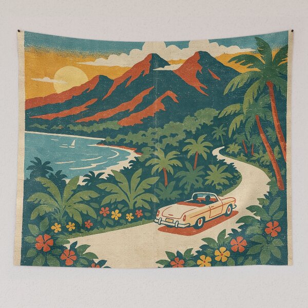 Item preview, Hawaii Maui Vintage Travel Tropical Island Art designed and sold by Tamas Das.
