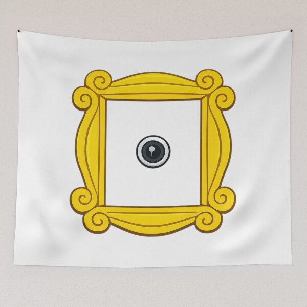 Item preview, Yellow Peephole Frame Retro Door Icon designed and sold by RetroWaveDesign.