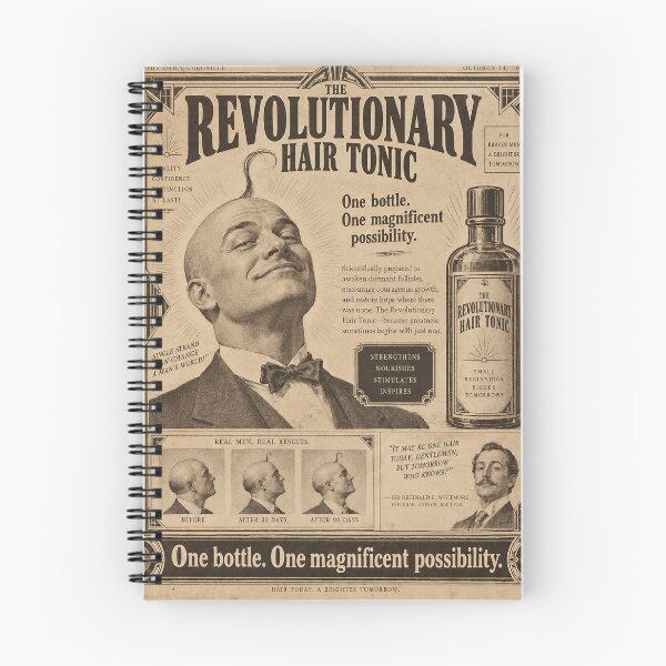 Item preview, The Revolutionary Hair Tonic – Funny 1920s Vintage Newspaper Ad designed and sold by Jandedan.