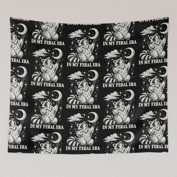 Item preview, In My Feral Era Funny Celestial Raccoon Moon Graphic designed and sold by AnimeSH9.