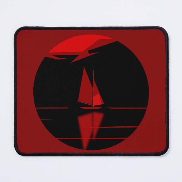 Item preview, Red Sailboat at Night designed and sold by Andrew Hitchen.