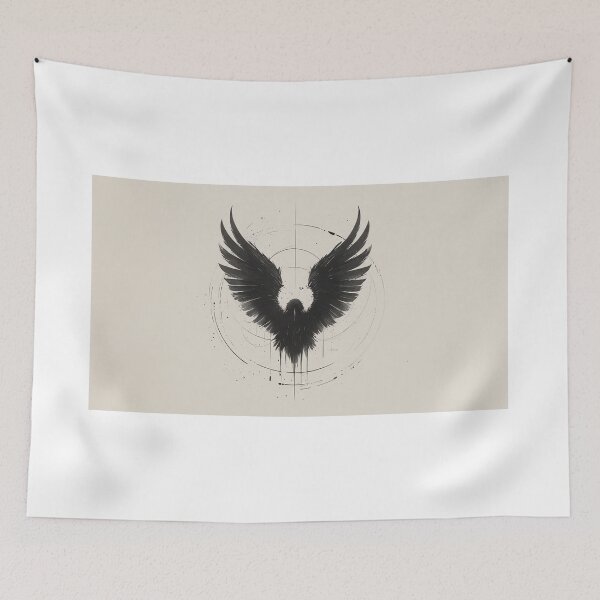 Item preview, Mystic Raven – Occult Geometric Art Print designed and sold by DarkinkArtPrint.