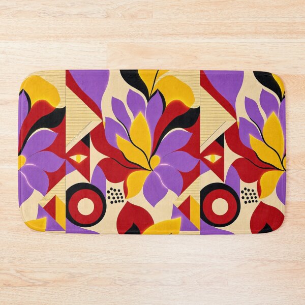 Item preview, Abstract Geometric Pop Art Lion & Seamless Retro Pattern designed and sold by Breezes-of-Ida.