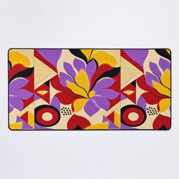 Item preview, Abstract Geometric Pop Art Lion & Seamless Retro Pattern designed and sold by Breezes-of-Ida.