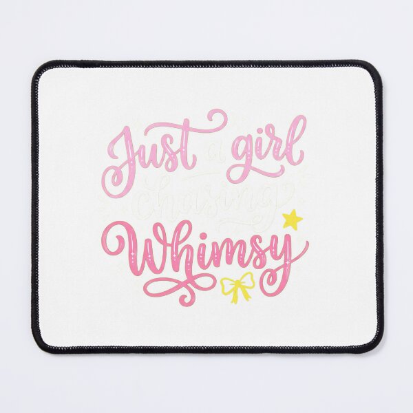 Item preview, Just A Girl Chasing Whimsy Coquette Typography designed and sold by Bad-Decisions-Designs.