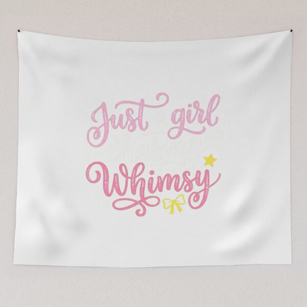 Item preview, Just A Girl Chasing Whimsy Coquette Typography designed and sold by Bad-Decisions-Designs.