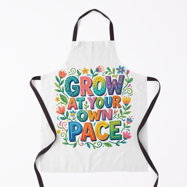 Item preview, Grow At Your Own Pace Floral Typography designed and sold by Sanan Israyilli.