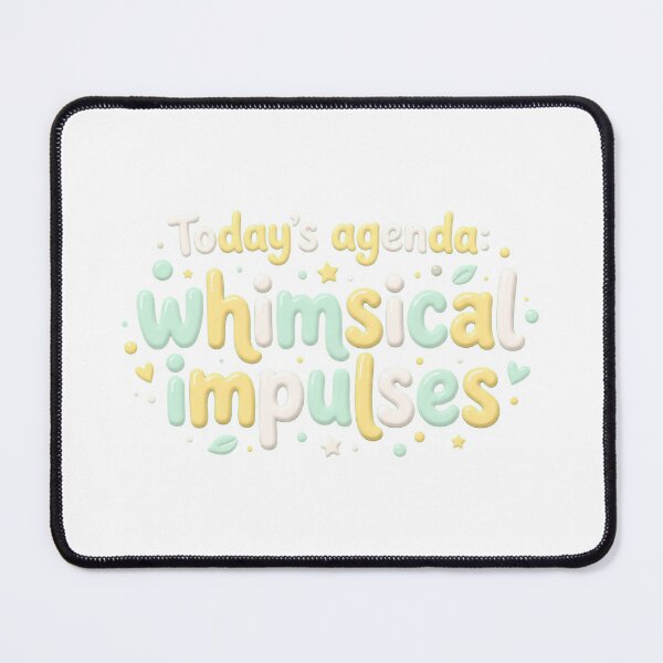 Item preview, Todays Agenda Whimsical Impulses Bubble Typography designed and sold by Bad-Decisions-Designs.