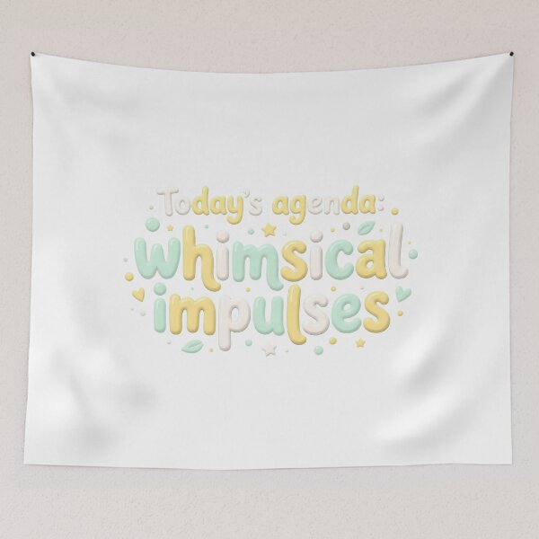 Item preview, Todays Agenda Whimsical Impulses Bubble Typography designed and sold by Bad-Decisions-Designs.