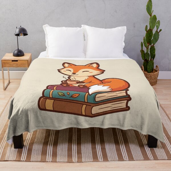 Item preview, Cozy Fox Reading With Tea and Books designed and sold by Rariks.