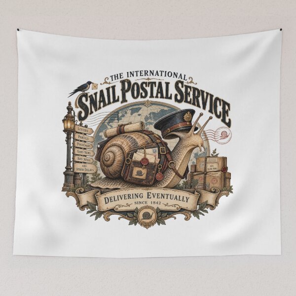 Item preview, The International Snail Postal Service designed and sold by GorinART.