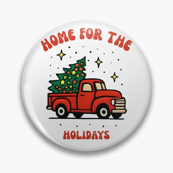 Item preview, Home For The Holidays Vintage Red Truck Christmas Tree Sticker Art designed and sold by wildsilencee.