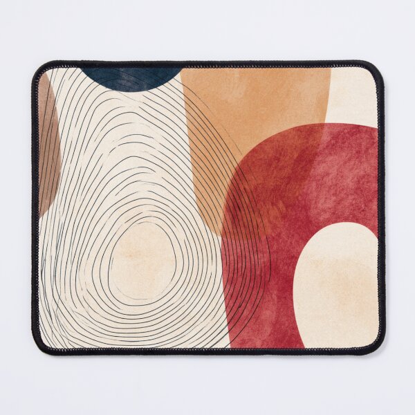 Item preview, Mid-Century Boho Organic Shapes Abstract - Textured Earth Tone Line Art Pattern designed and sold by GrinGalore.