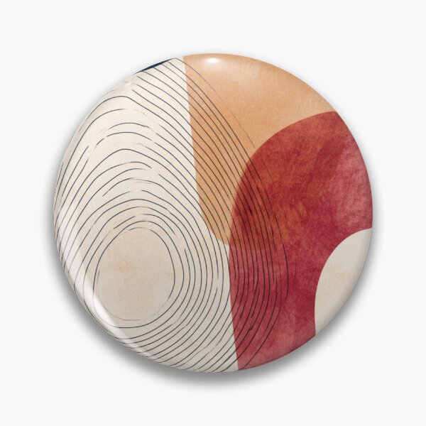 Item preview, Mid-Century Boho Organic Shapes Abstract - Textured Earth Tone Line Art Pattern designed and sold by GrinGalore.